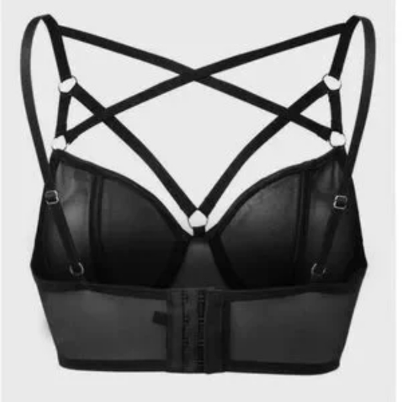 Avril Lavigne x Killstar NWT dare2luv Bra Size 4XL in Black - Picture 2 of 8